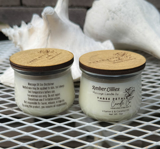Amber Lillies Massage Spa Candle