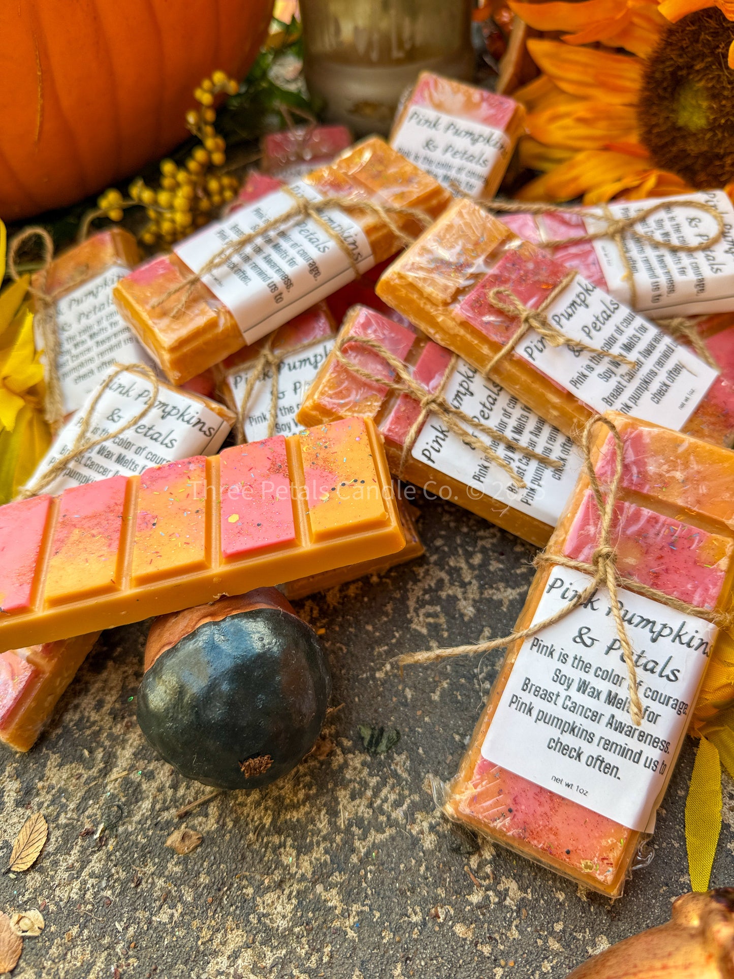 Pink Pumpkins & Petals Wax Melts β Breast Cancer Awareness 1oz Wax Melts