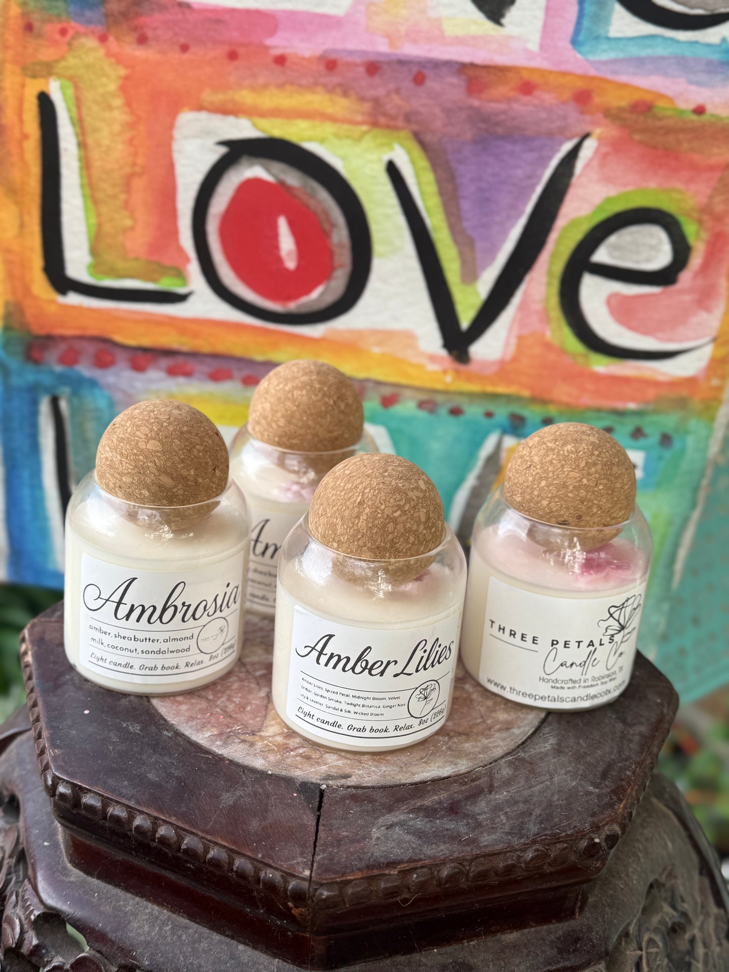 Three Petals Signature Candle – 8 oz