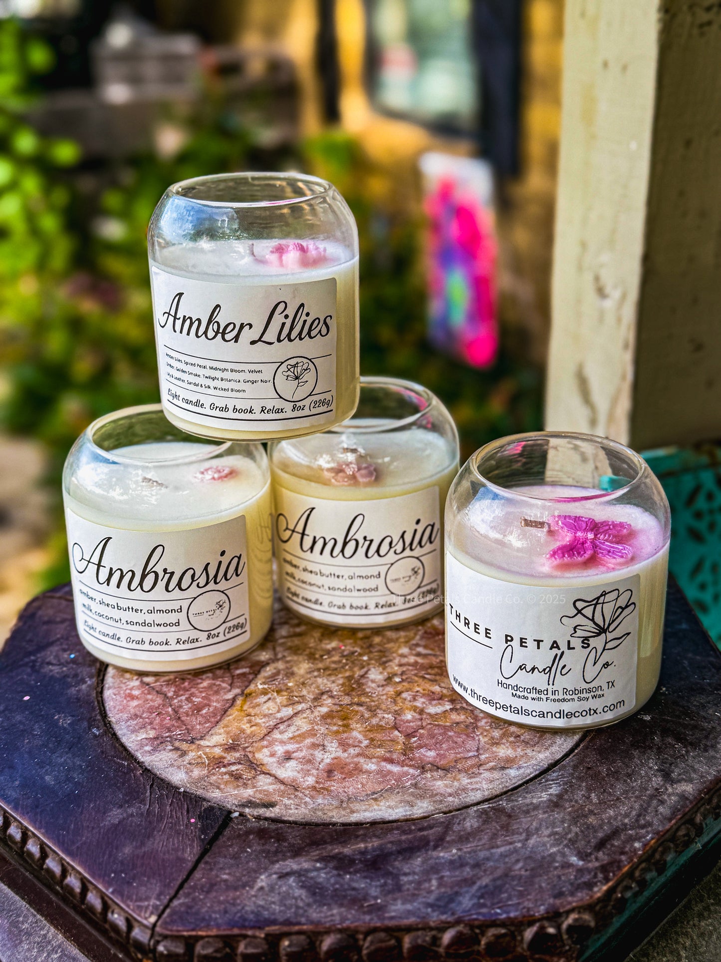 Three Petals Signature Candle – 8 oz