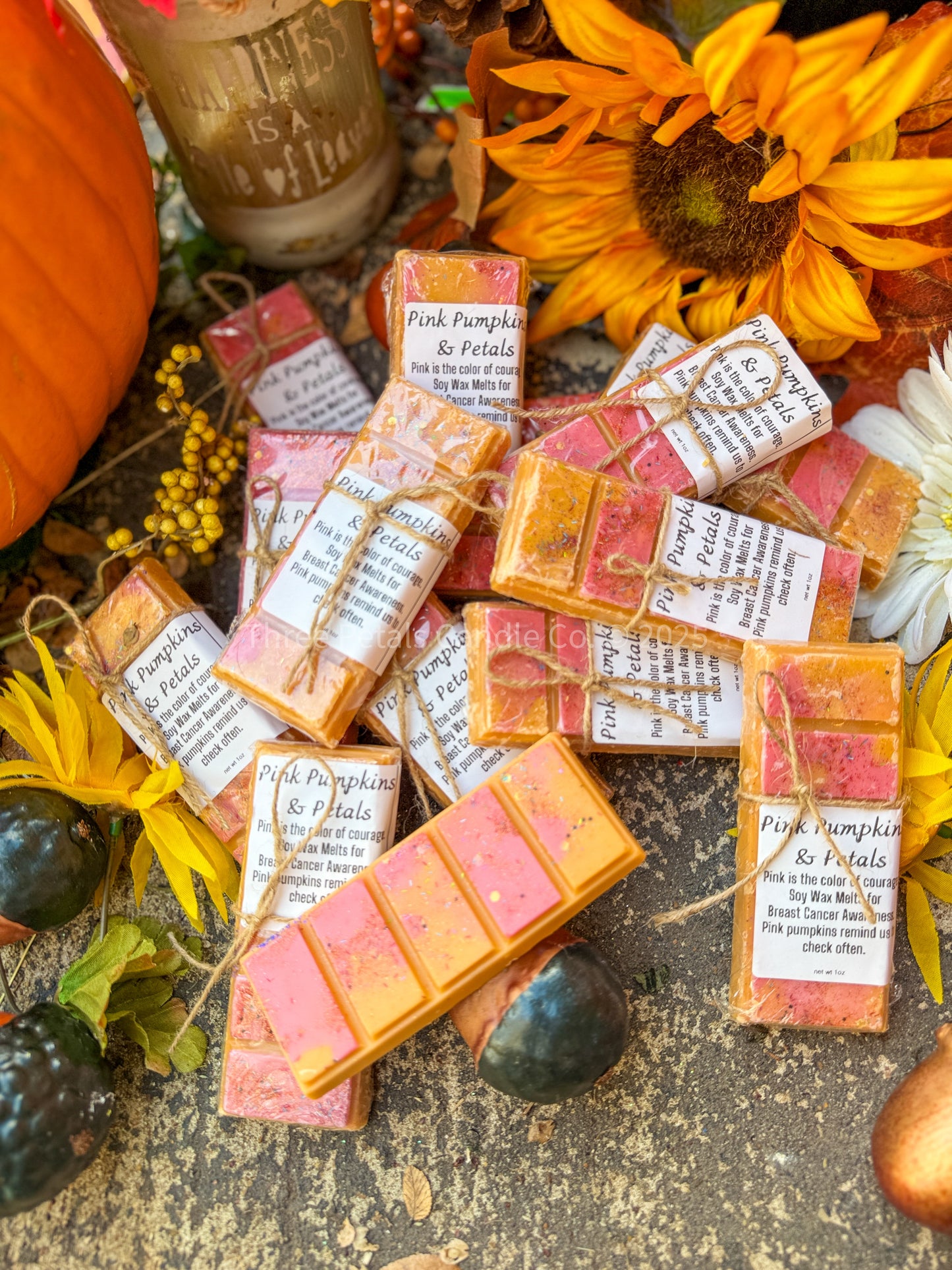 Pink Pumpkins & Petals Wax Melts – Breast Cancer Awareness 1oz Wax Melts