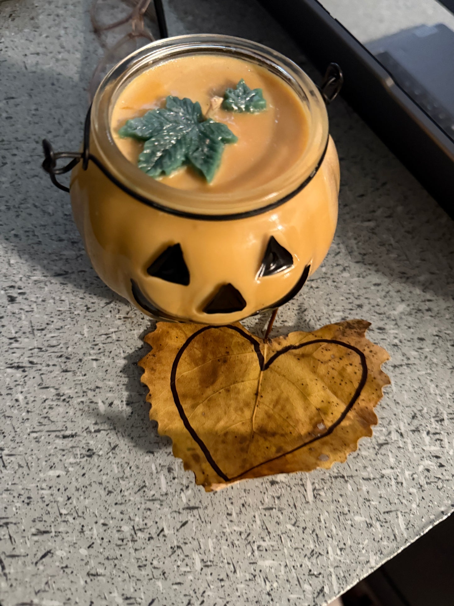 Jack-O’-Lantern Pumpkin Candle – 14oz Soy Coconut Wax Blend