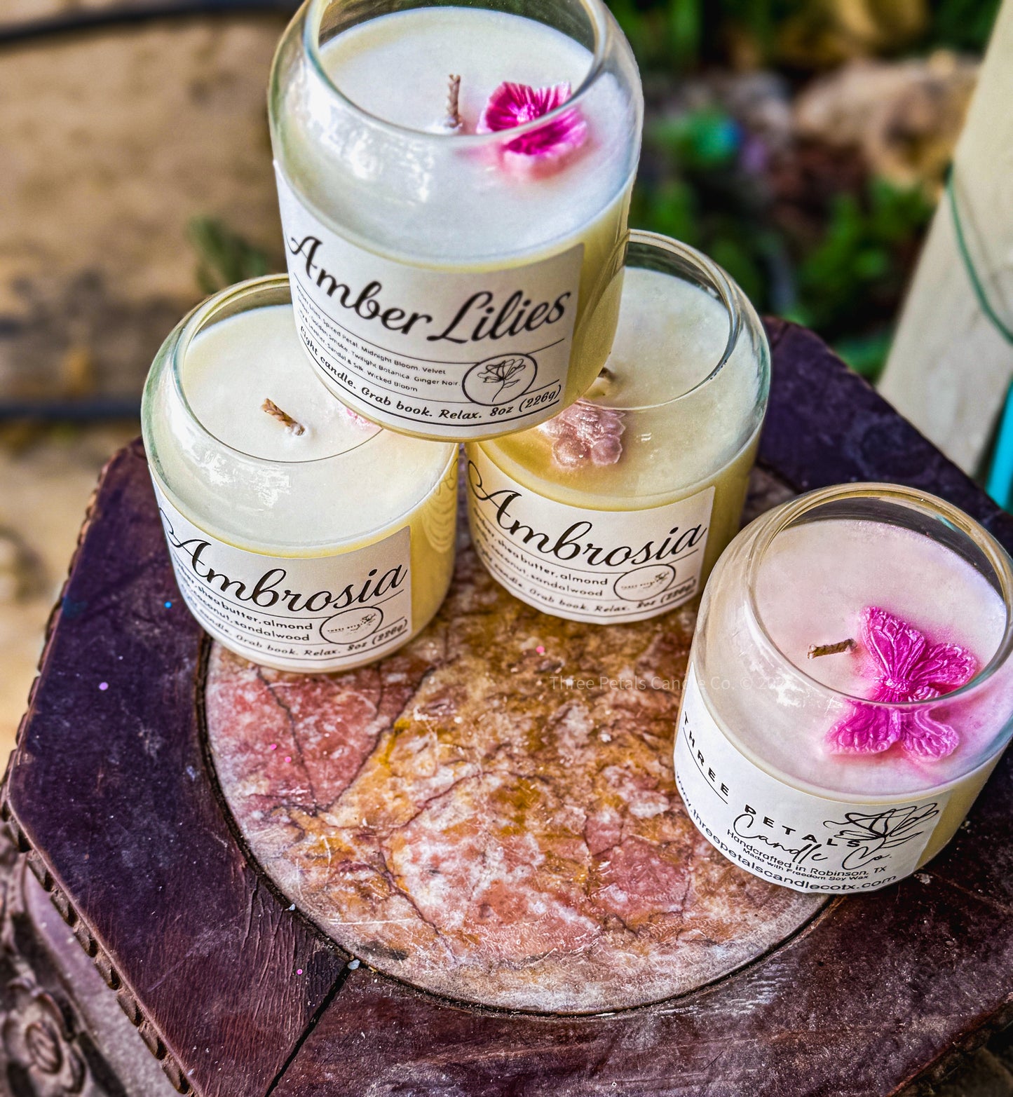 Three Petals Signature Candle – 8 oz