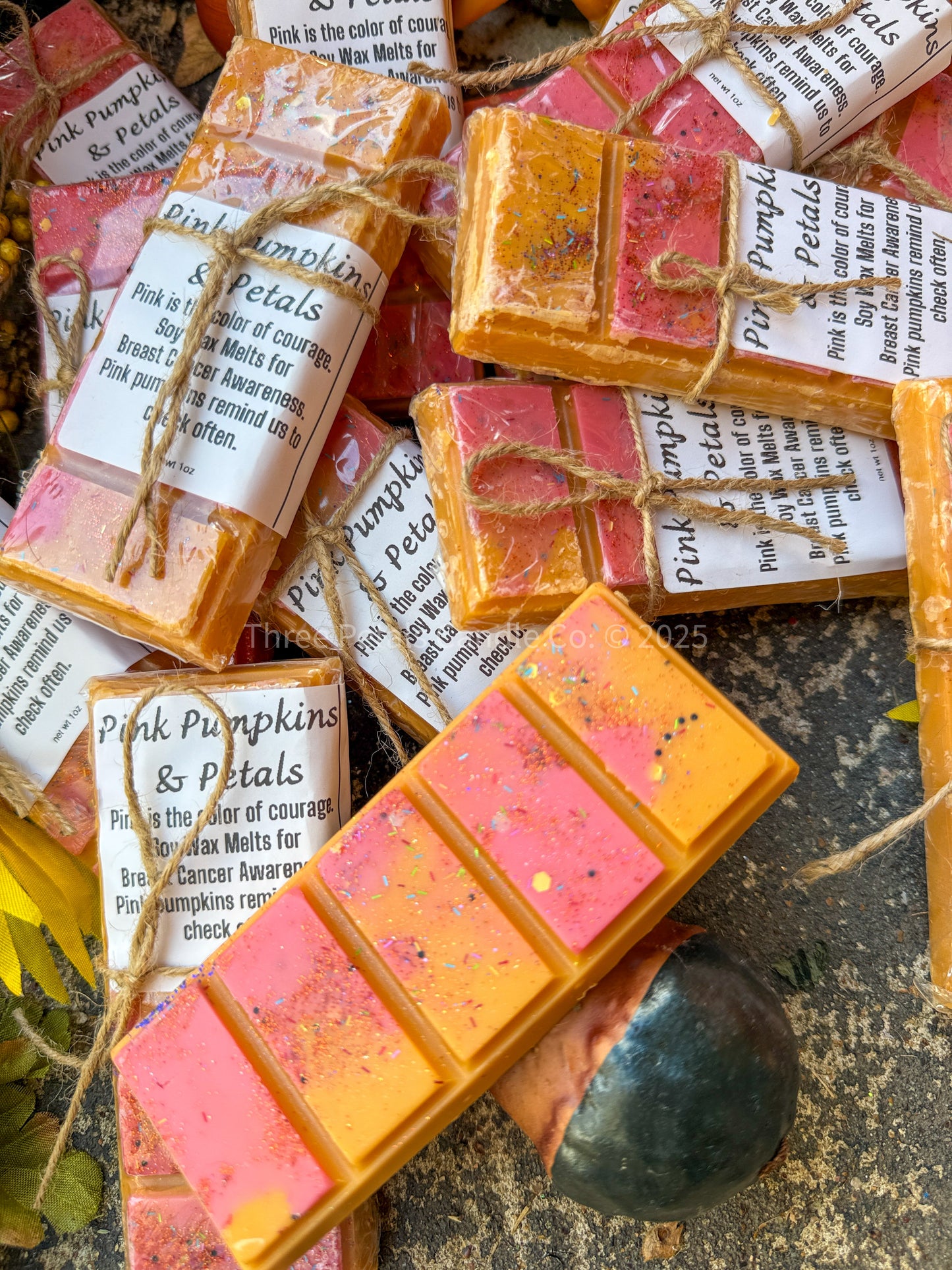 Pink Pumpkins & Petals Wax Melts – Breast Cancer Awareness 1oz Wax Melts