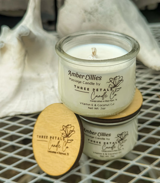 Amber Lillies Massage Spa Candle