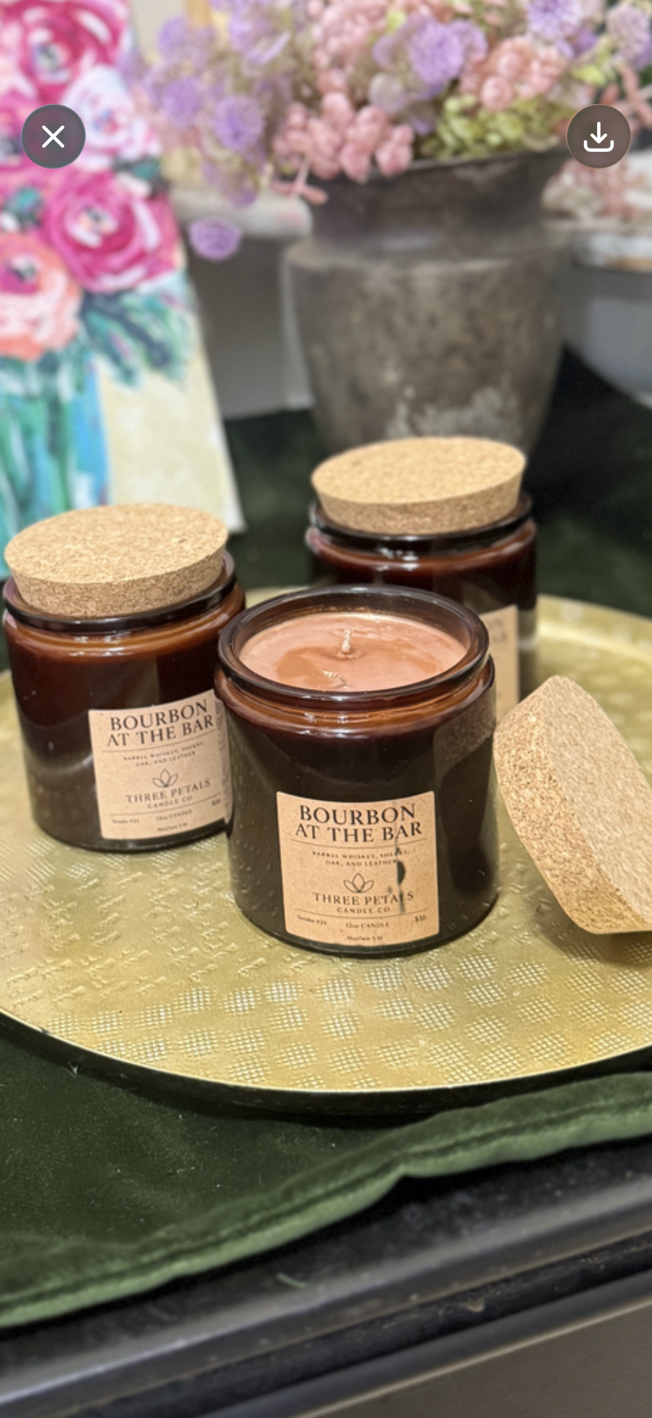 ✨ Amber Glass Collection with Cork Lid – 13oz