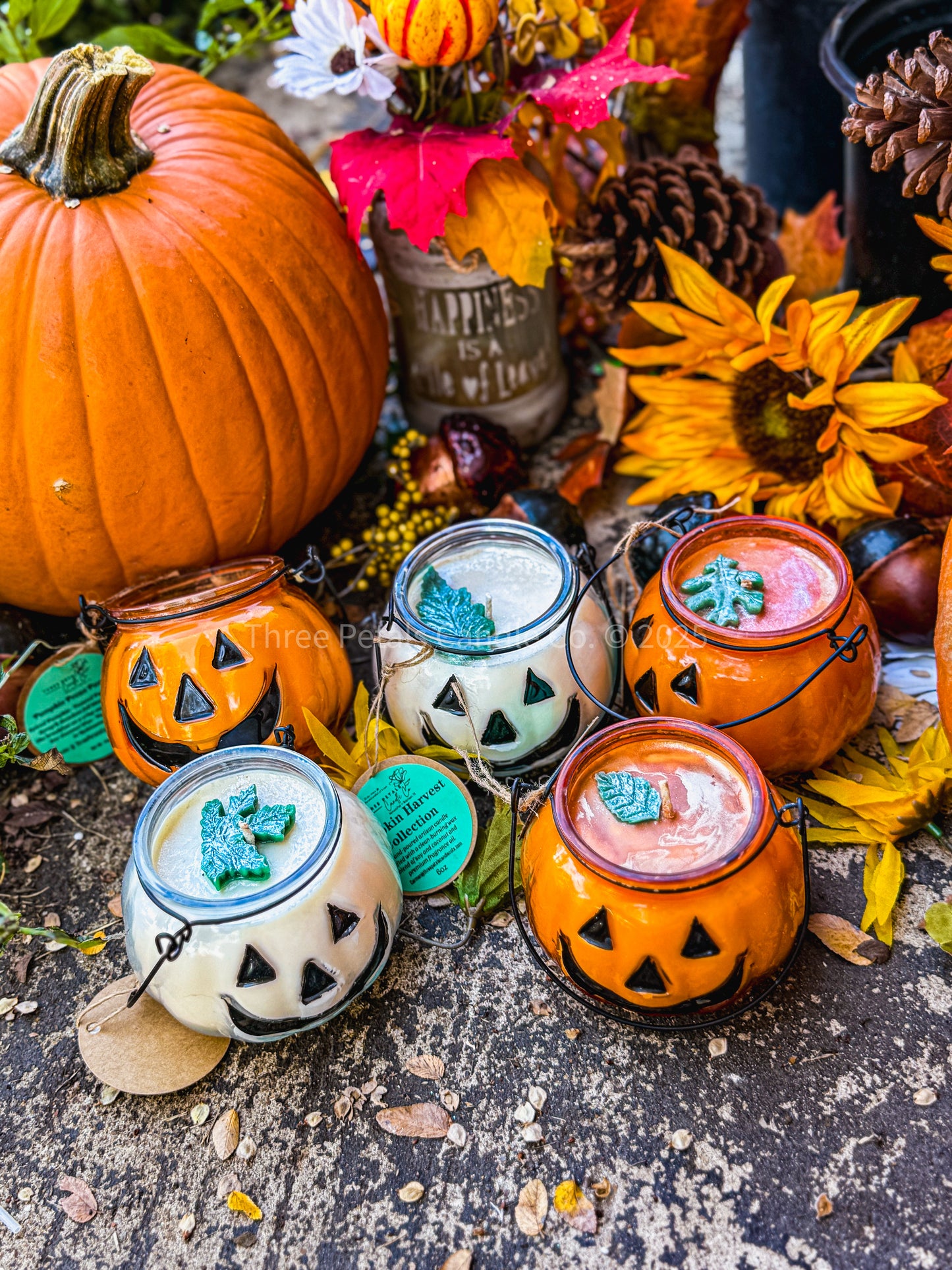 Jack-O’-Lantern Pumpkin Candle – 14oz Soy Coconut Wax Blend