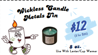8 oz Wickless Candle – Black Tin